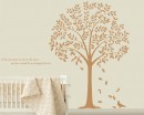 Linden Tree with Quotes Wall Decal Vinyl Tree Wall Art Stickers